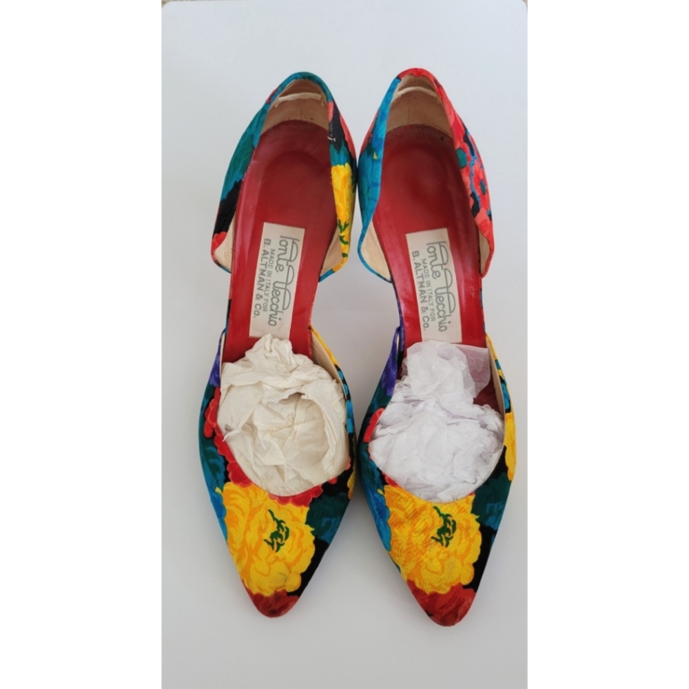Vintage Ponte Vecchio Floral Heels